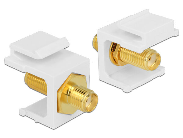 DeLOCK 86365 kabel kønsskifter SMA Hvid