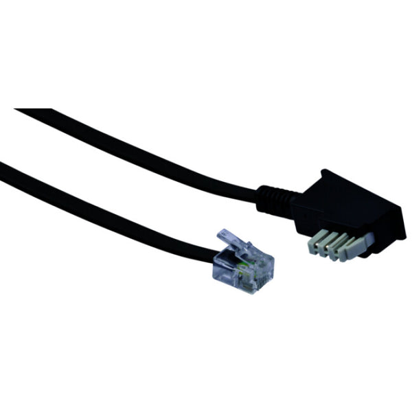 Schwaiger 6.0m RJ-11 - TAE-N 6 m Sort