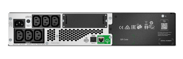 APC Smart-UPS Lithium Ion Short Depth 750VA 230V with SmartConnect UPS-enhed Interaktivt indgangsstik 0,75 kVA 600 W 6 AC stikkontakt(er)