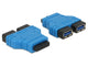 DeLOCK USB3.0/2xUSB3.0 2 x USB 3.0-A Sort, Blå