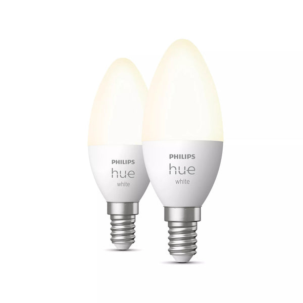 Philips Hvide Hue pærer Kerte - E14 pærer - 2-pak
