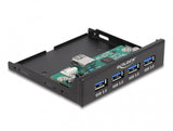 DeLOCK 64166 drive bay panel 8,89 cm (3.5") I/O panel med porte Sort