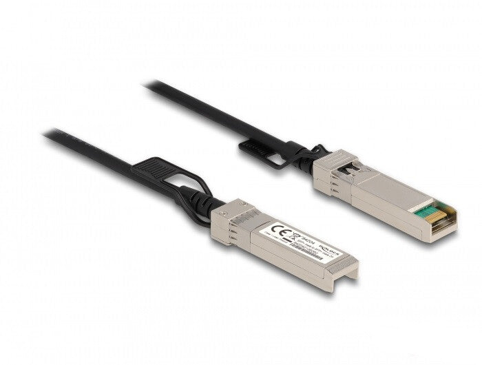 DeLOCK 84204 InfiniBand og fiberoptisk kabel 2 m SFP+ Sort, Sølv
