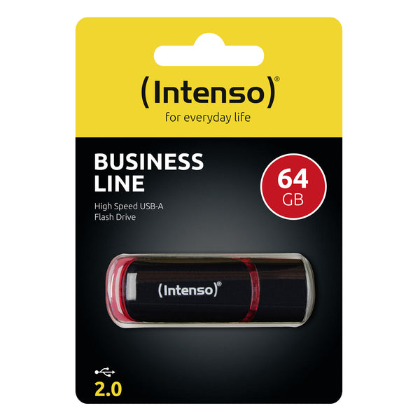 Intenso 64GB USB2.0 USB-nøgle USB Type-A 2.0 Sort, Rød