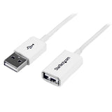 StarTech.com USBEXTPAA1MW USB-kabel USB 2.0 1 m USB A 0,48 Gbit/sek. Hvid