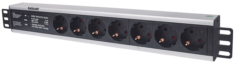 Intellinet 714006 strømforsyningsenhed (PDU) 7 AC stikkontakt(er) 1.5U Sort