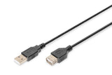 Digitus AK-300200-030-S USB-kabel USB 2.0 3 m USB A 0,48 Gbit/sek. Sort