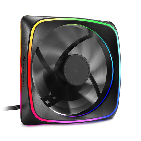 Sharkoon RGB SHARK Lights Computerkabinet Ventilator 12 cm Sort