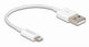 DeLOCK 83001 Lightning kabel 0,15 m Hvid