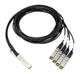 HPE 100Gb QSFP28 to 4x25Gb SFP28 3m Direct Attach Copper Cable InfiniBand og fiberoptisk kabel 4x SFP28