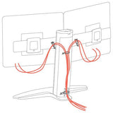Ergotron Neo Flex Dual Monitor Lift Stand 62,2 cm (24.5") Skrivebord Sort