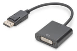 Digitus DB-340414-001-S videokabel adapter 0,15 m Mini DisplayPort DVI-I Sort