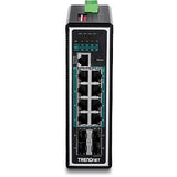 Trendnet TI-PG1284i Administreret L2+ Gigabit Ethernet (10/100/1000) Strøm over Ethernet (PoE) Sort