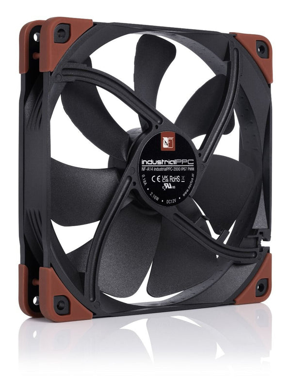 Noctua NF-A14 INDUSTRIALPPC-2000 Computerkabinet Ventilator 14 cm Sort, Brun 1 stk