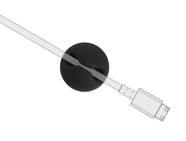 DeLOCK 18343 kabelorganisator Bord/Væg Kabelholder Sort 10 stk