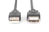 Digitus AK-300202-050-S USB-kabel USB 2.0 5 m USB A 0,48 Gbit/sek. Sort