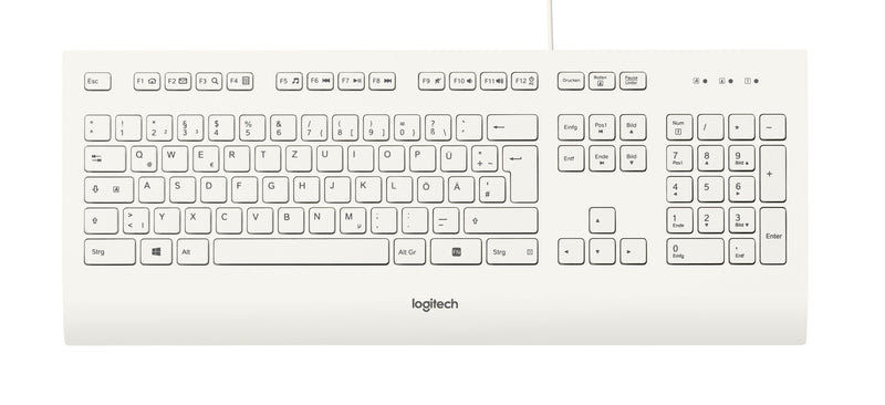 Logitech K280E Pro f/ Business tastatur Kontor USB QWERTZ Tysk Hvid