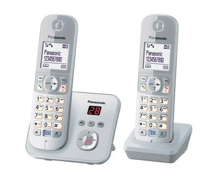Panasonic KX-TG6822 DECT telefon Nummervisning Sølv