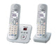 Panasonic KX-TG6822 DECT telefon Nummervisning Sølv