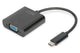 Digitus DA-70853 USB grafisk adapter 1920 x 1080 pixel Sort