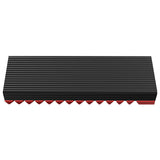 Jonsbo M.2-3 RED Computerkølesystem Solid-state drev Køleplade/køler Sort, Rød 1 stk