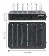 Manhattan 102254 ladestation organisator Sort