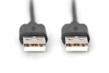 Digitus AK-300100-018-S USB-kabel USB 2.0 1,8 m USB A 0,48 Gbit/sek. Sort