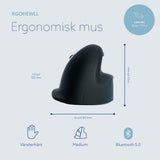 R-Go Tools RGOHEWLL mus Spil Venstre hånd Bluetooth Optisk 2400 dpi