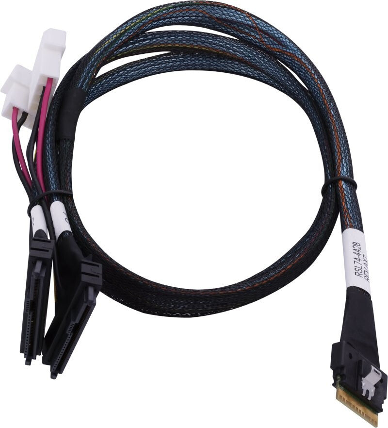 Microchip Technology 2305500-R Serial Attached SCSI (SAS)-kabel 0,8 m Sort, Flerfarvet