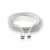 Nedis CCTB39650AL10 Lightning kabel 1 m Aluminium