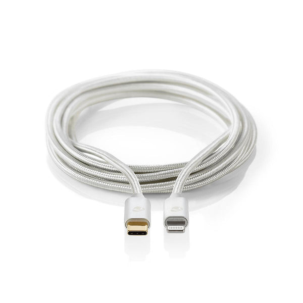 Nedis CCTB39650AL10 Lightning kabel 1 m Aluminium