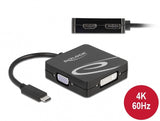 DeLOCK 63129 USB grafisk adapter 3840 x 2160 pixel Sort