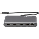 StarTech.com TB3DKM2HDL dockingstation Ledningsført Thunderbolt 3 Grå