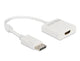 DeLOCK 63586 videokabel adapter 0,2 m DisplayPort HDMI Hvid