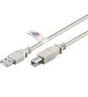 Goobay USB AB 300 HiSpeedCert 2.0 3m USB-kabel USB A USB B Grå