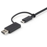 StarTech.com USBCCADP USB-kabel USB 3.2 Gen 2 (3.1 Gen 2) 1 m USB C 10 Gbit/sek. 100 W Sort