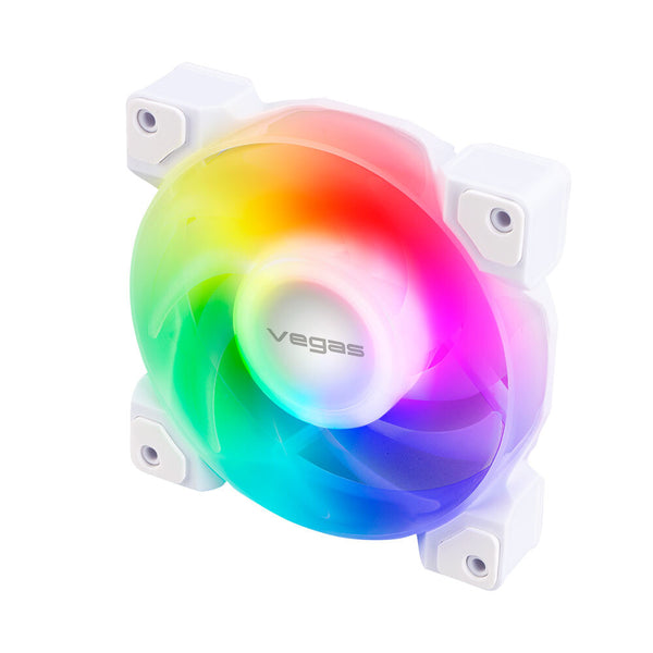 Akasa VEGAS A12 Computerkabinet, Processor Ventilator 12 cm Hvid 1 stk