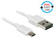 DeLOCK 84805 USB-kabel USB 2.0 0,2 m USB A Micro-USB B 0,48 Gbit/sek. Hvid