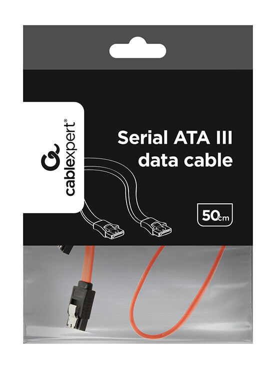 Gembird CC-SATAM-DATA SATA-kabel 0,5 m Sort, Rød