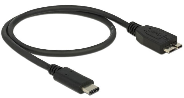DeLOCK 0.5m USB3.1 C - MicroUSB3.1 B USB-kabel USB 3.2 Gen 2 (3.1 Gen 2) 0,5 m USB C Micro-USB B 10 Gbit/sek. Sort