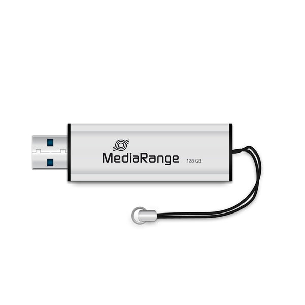 MediaRange MR918 USB-nøgle 128 GB USB Type-A / Micro-USB 3.2 Gen 1 (3.1 Gen 1) Sort, Sølv