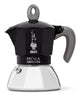 Bialetti Moka Induction Moka gryde 0,4 L Sort, Sølv