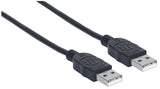 Manhattan 353892 USB-kabel USB 2.0 1 m USB A 0,48 Gbit/sek. Sort