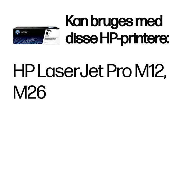 HP Original 79A LaserJet-tonerpatron, sort