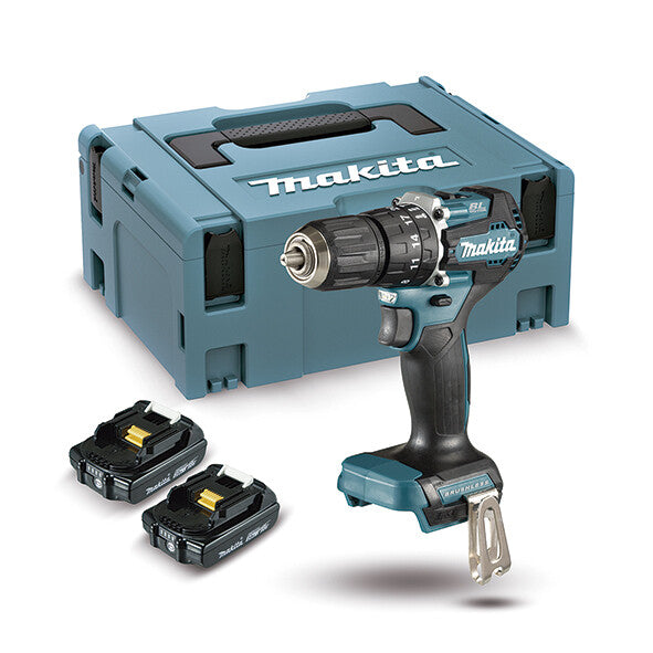 Makita DHP487RAJ bor 25500 rpm Nøglefri Sort, Turkis