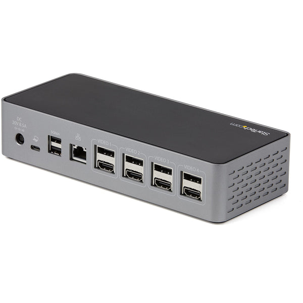 StarTech.com DK31C4DPPDUE dockingstation Ledningsført USB 3.2 Gen 2 (3.1 Gen 2) Type-C Sort, Grå