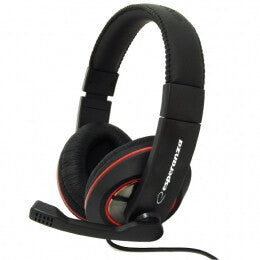 Esperanza EH118 hovedtelefoner/headset Ledningsført Opkald/musik Sort, Rød