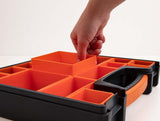 DeLOCK 18420 opbevaringskasse Opbevaringsboks Rektangulær Plast Sort, Orange