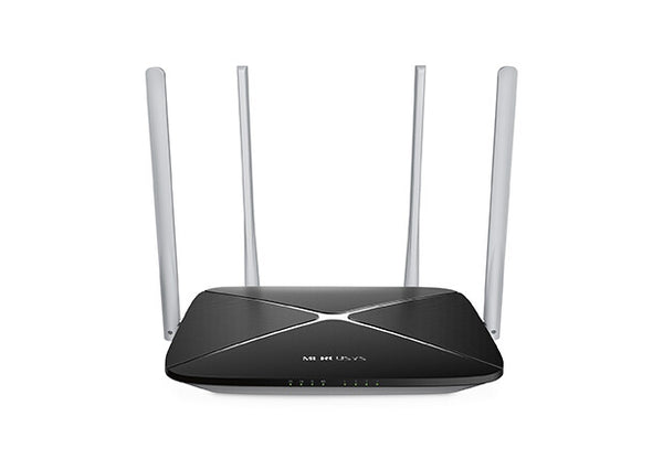 Mercusys AC12 trådløs router Hurtigt ethernet Dual-band (2,4 GHz / 5 GHz) Sort