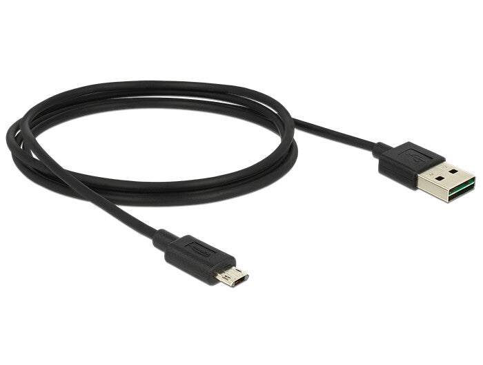 DeLOCK 83844 USB-kabel USB 2.0 1 m USB A Micro-USB B 0,48 Gbit/sek. Sort